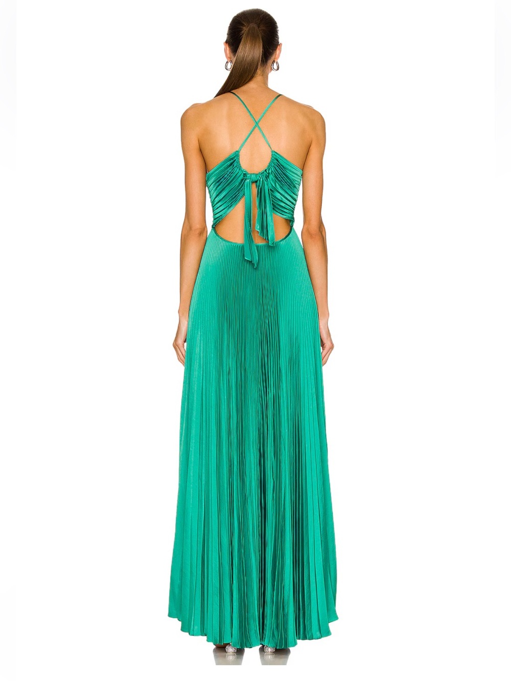 A.L.C ALC pleated gown in green size 2 - Picture 3 of 11